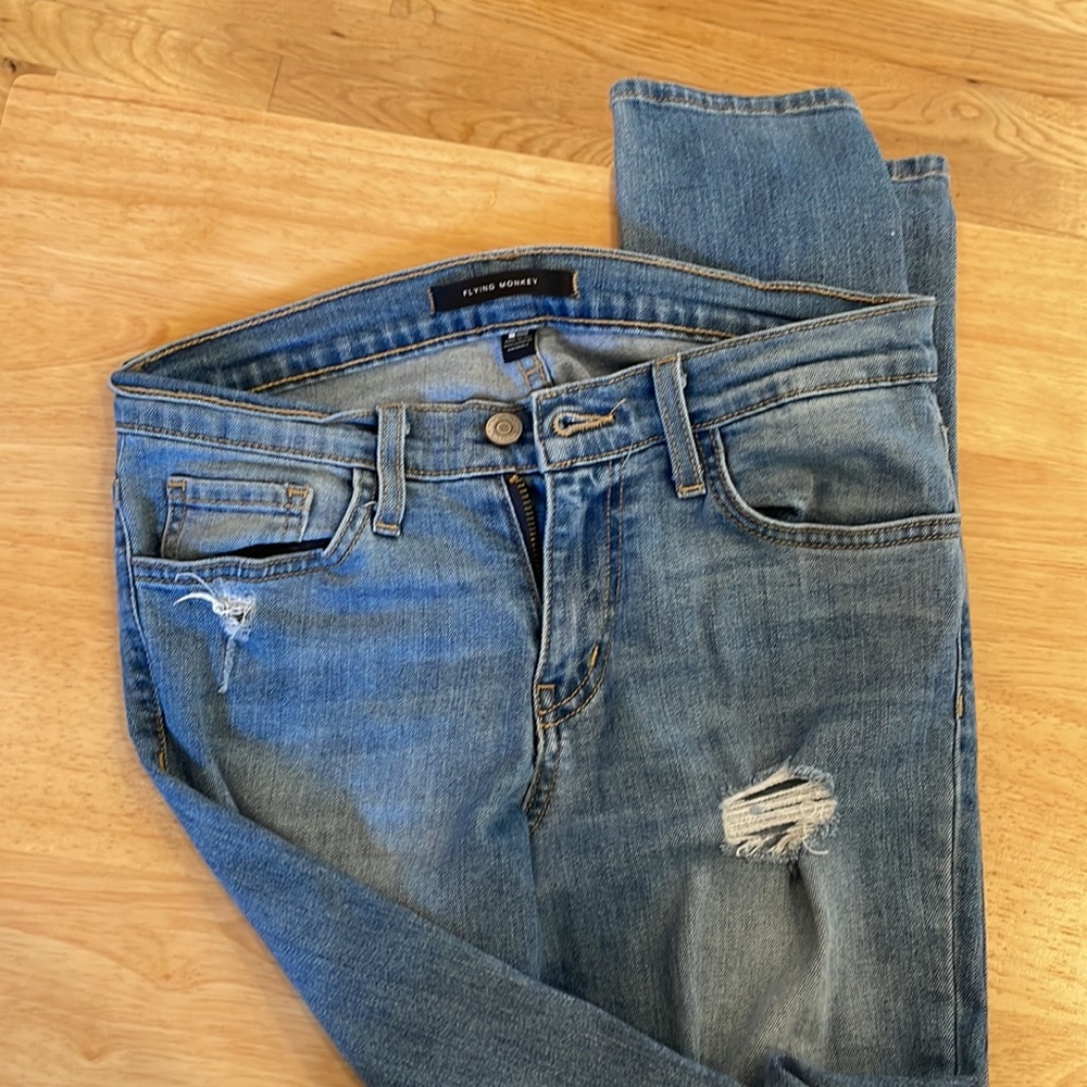 Flying Monkey Distressed Skinny Jeans - Picture 2 of 5